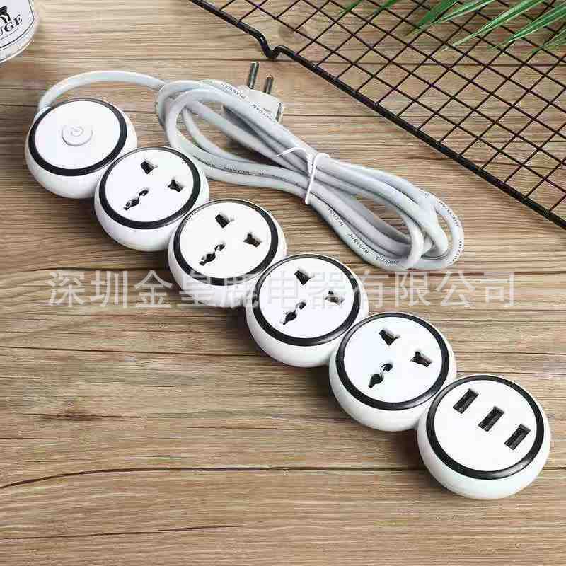 泰国插座usb两脚插头电商直播爆款排插柬埔寨菲律宾南美插接线板