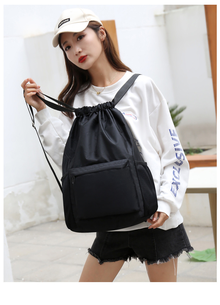 Water Repellent Others Drawstring Backpack Casual display picture 2