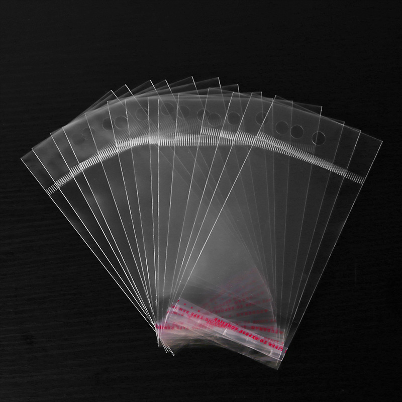 Plastic Material Transparent Pattern 100 PCS/Package Plastic Basic Daily Transparent Jewelry Packaging Bags