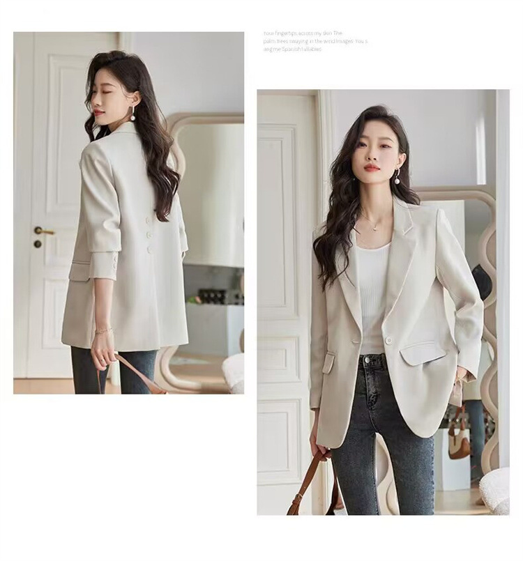 Women's Clothing 2024 Spring and Autumn Internet celebrity small suit jacket for women loose casual ladies small suit for petite_voghion.com