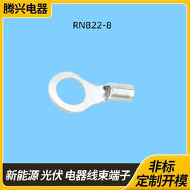 OT紫铜焊接冷压RNB22-8圆型裸端头O型地环形口铜线鼻子线耳端子
