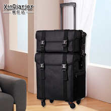 化妆师专业纹绣工具箱牛津布子母包二合一万向轮多层化妆箱拉杆箱