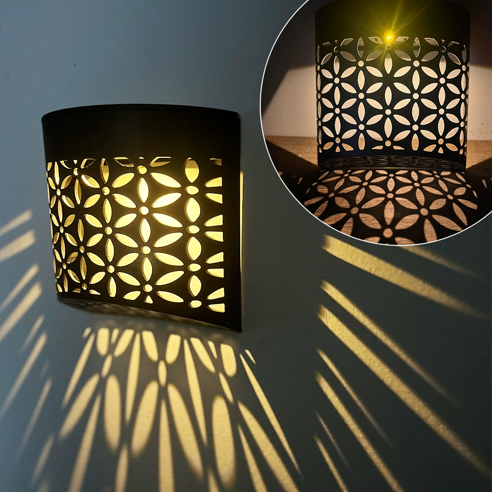 Наружный настенный светильник Wu's 2025, солнечная батарея, европейский стиль, для балкона, дома, двора, коридора.