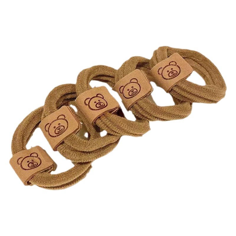 Oso banda para el cabello alta Cola de Caballo banda de goma cuerda para el cabello femenino popular alto elástico grueso durable cuerda para el cabello accesorios para el cabello