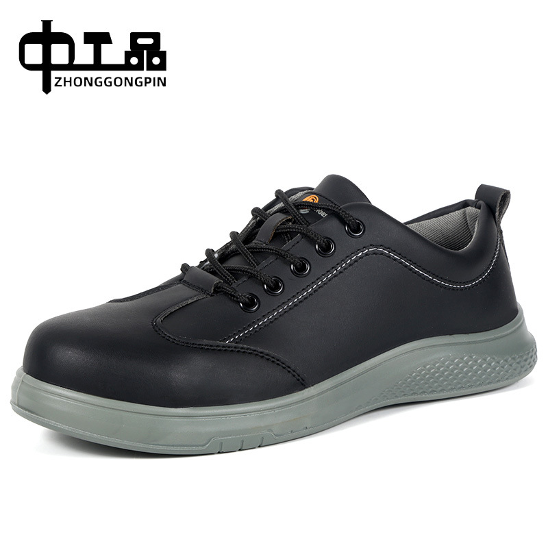 Zapatos de protección laboral antiestáticos transfronterizos de un pie, anti-rotura, anti-perforación, cabeza de plástico, zapatos de seguridad transpirables, herramientas, zapatos de protección ligeros