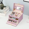 Double-layer capacious polyurethane storage system, jewelry, treasure chest, new collection