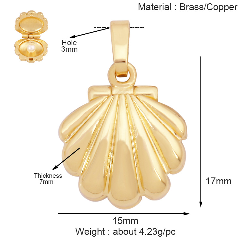 3g Weight Pendant Jewelry Making Type 11*28mm Jewelry Making Size DIY Ornament Accessories Classification 1 Piece Quantity Copper Material Conch, Dolphin, Hippocampus, Fish Pattern All Seasons Season Polished Finish Plating Design Elegant, Sweet Style 1 Piece 11*28mm Copper Conch Dolphin Hippocampus Polished Pendant DIY Ornament Accessories 17