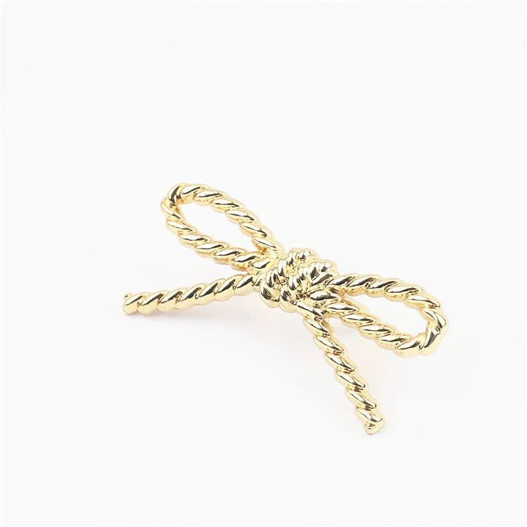 Metal bag accessory with pigtail, footwear buckle with bow, shoes, decorations