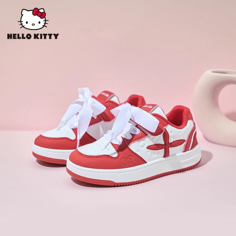HelloKitty女童运动鞋2025新款春秋拼色百搭儿童软底轻便休闲板鞋|undefined