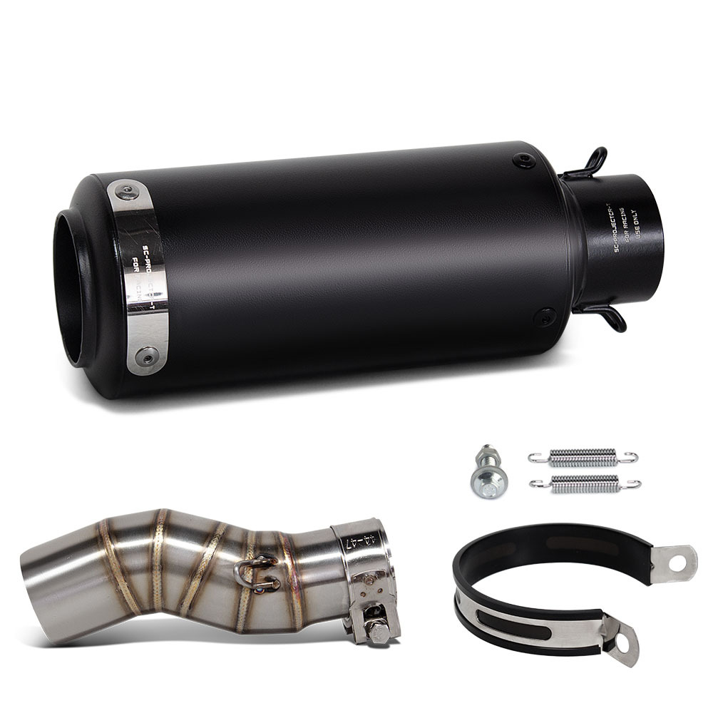 Suitable for Chunfeng 450Mt Stainless Steel Middle Section Sc Straight-Through Scorpion Barrel Tail Section Motorcycle Modified Exhaust Pipe