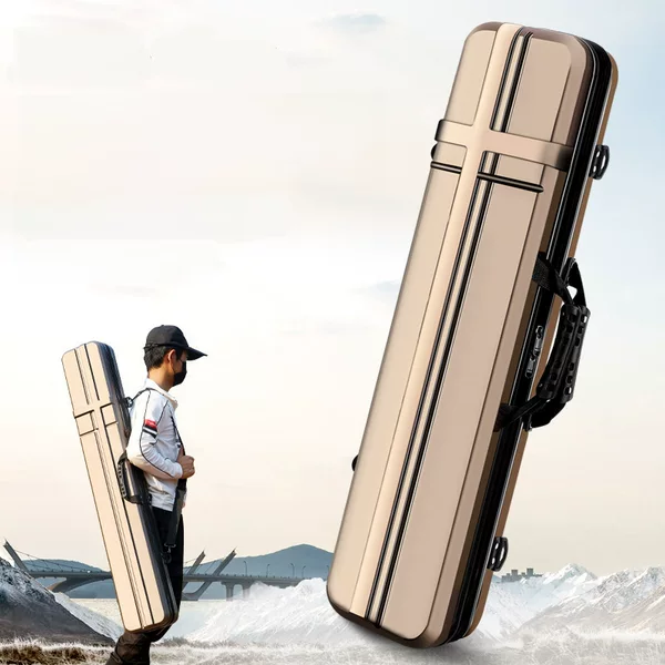 Wholesale fishing bag fishing rod bag hard shell portable fishing gear bag large capacity wide three-layer storage fishing rod bag