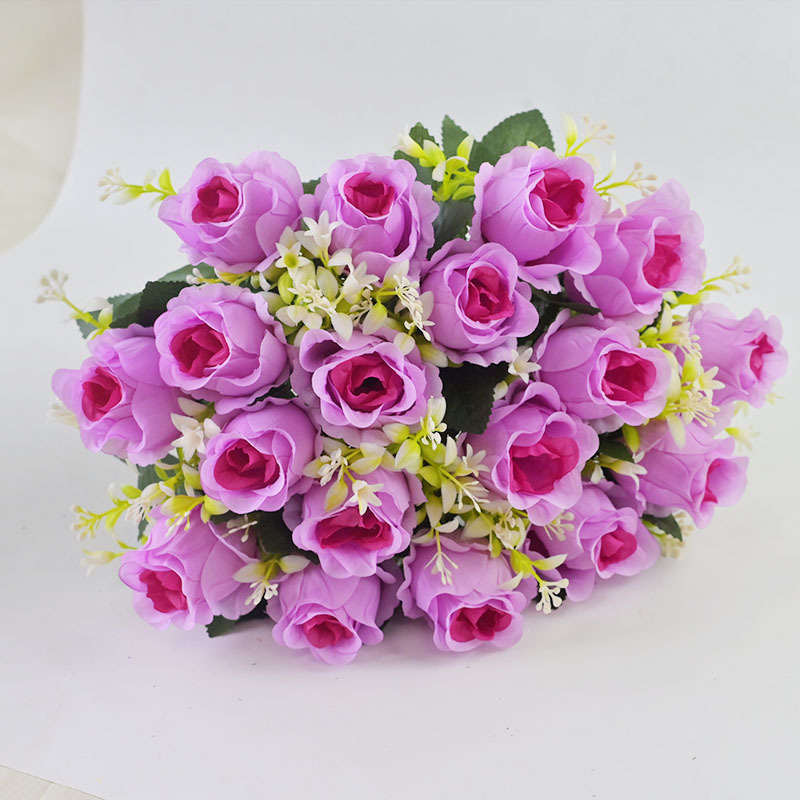 Rose 18 flores falsas flores flores de boda decoración suave decoración arco citación image 13