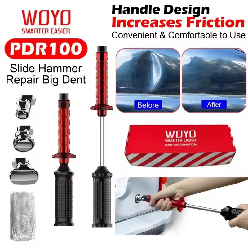 2026 Hot Selling WOYO PDR100 Slide Hammer Dent Puller Paintless Dent Repair Tool Suitable for All Cars