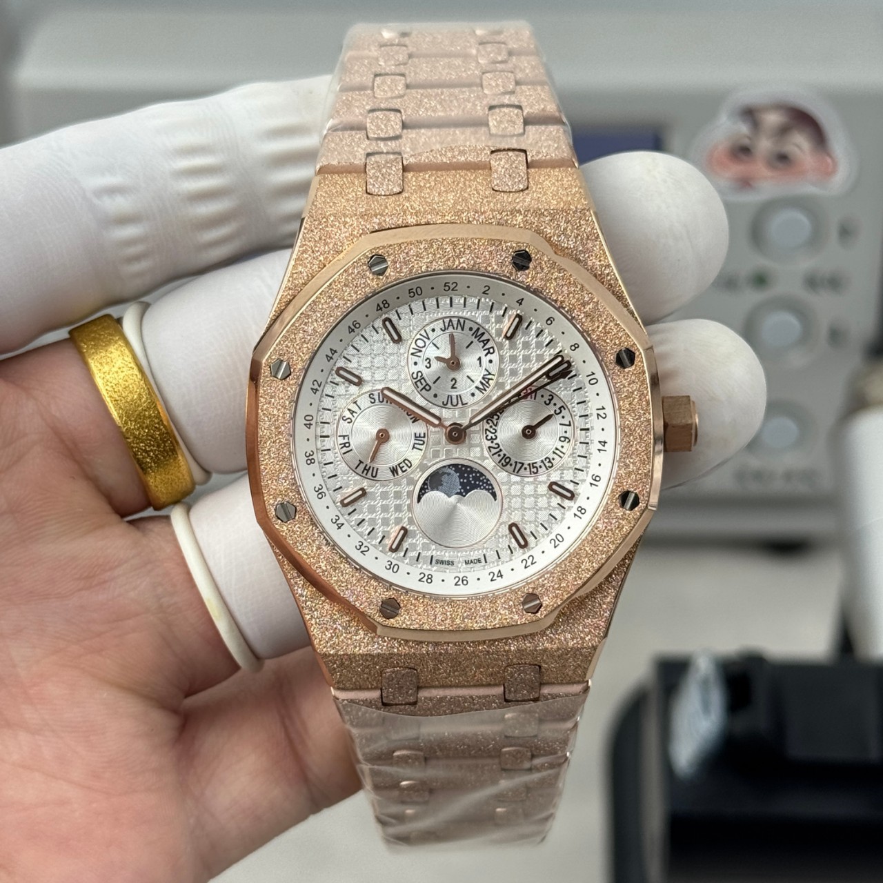 Fully-Automatic Mechanical Royal Oak 26574 Perpetual Calendar Multifunctional Chronograph 5134 Movement Mechanical Watch Male