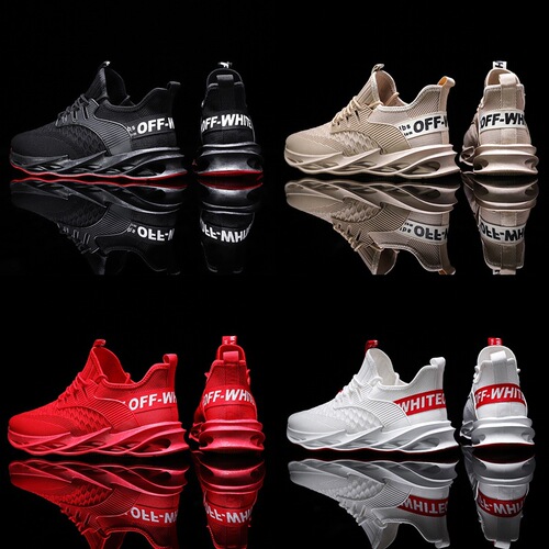 New men's shoes fashionable fashionable breathable flying knitted running shoes fashionable blade casual sports shoes men