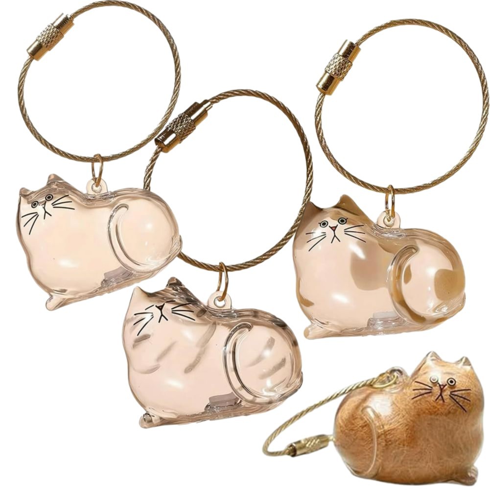 Caja de Almacenamiento Transparente para Pelo de Gato, Popular Transfronterizo, Cápsula para Guardar Pelo de Gato, Bolsa Conmemorativa, Llavero, Colgante para el Cuidado del Gato