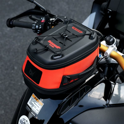 Rhinowalk Motorcycle Fuel Tank Bag Magnetic Quick Release Anti-Theft Adjustable Front and Rear Motorcycle Rider Bag (Motorcycle trunk) - orange