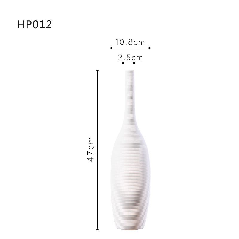 Wabiji estilo arte creativo jarrón de cerámica blanca sala de estar arreglo floral floral suave decoración al por mayor