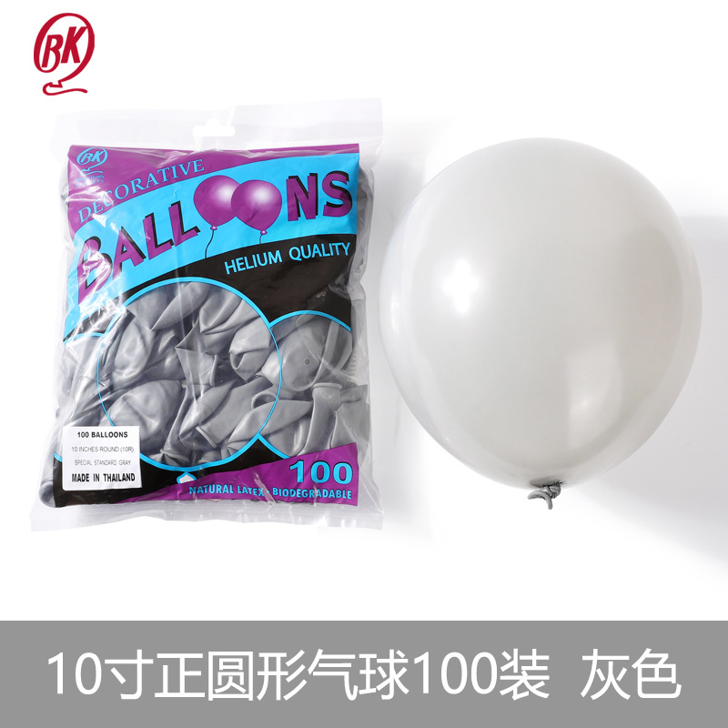 Tailandia BK10 pulgadas 2,5G 100 Pack globo redondo decoración de la boda globo publicidad globo impresión al por mayor