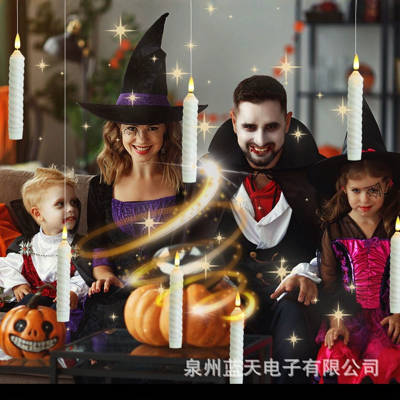 День рождения воск Хэллоуин пульт дистанционного управления подвесные электронные свечи украшения свечи длинный стержень дома волшебная палочка