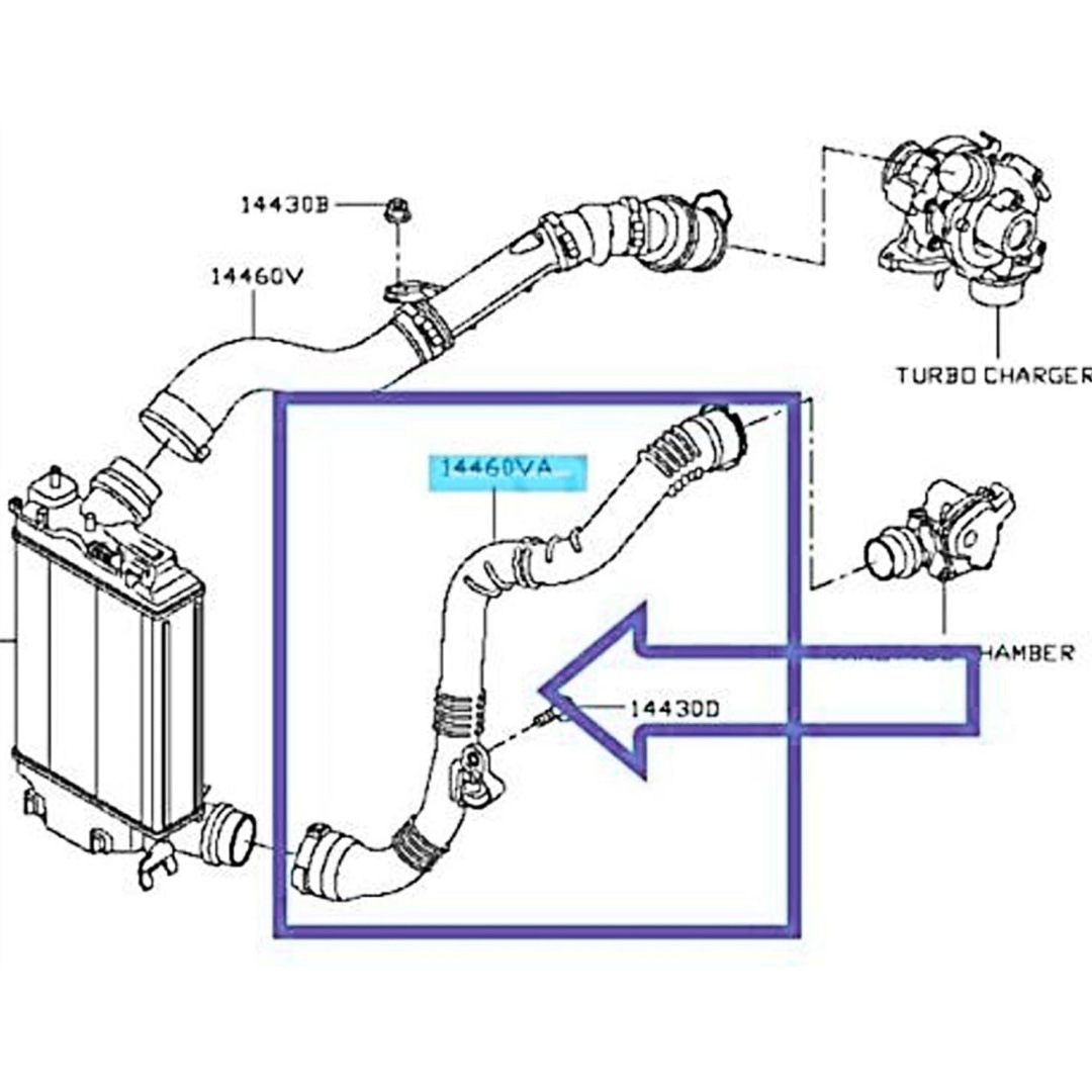14460-2443R 144602443R Is Suitable for Renault Kadjar 1.5 Ventilation Pipe Turbocharger Pipe