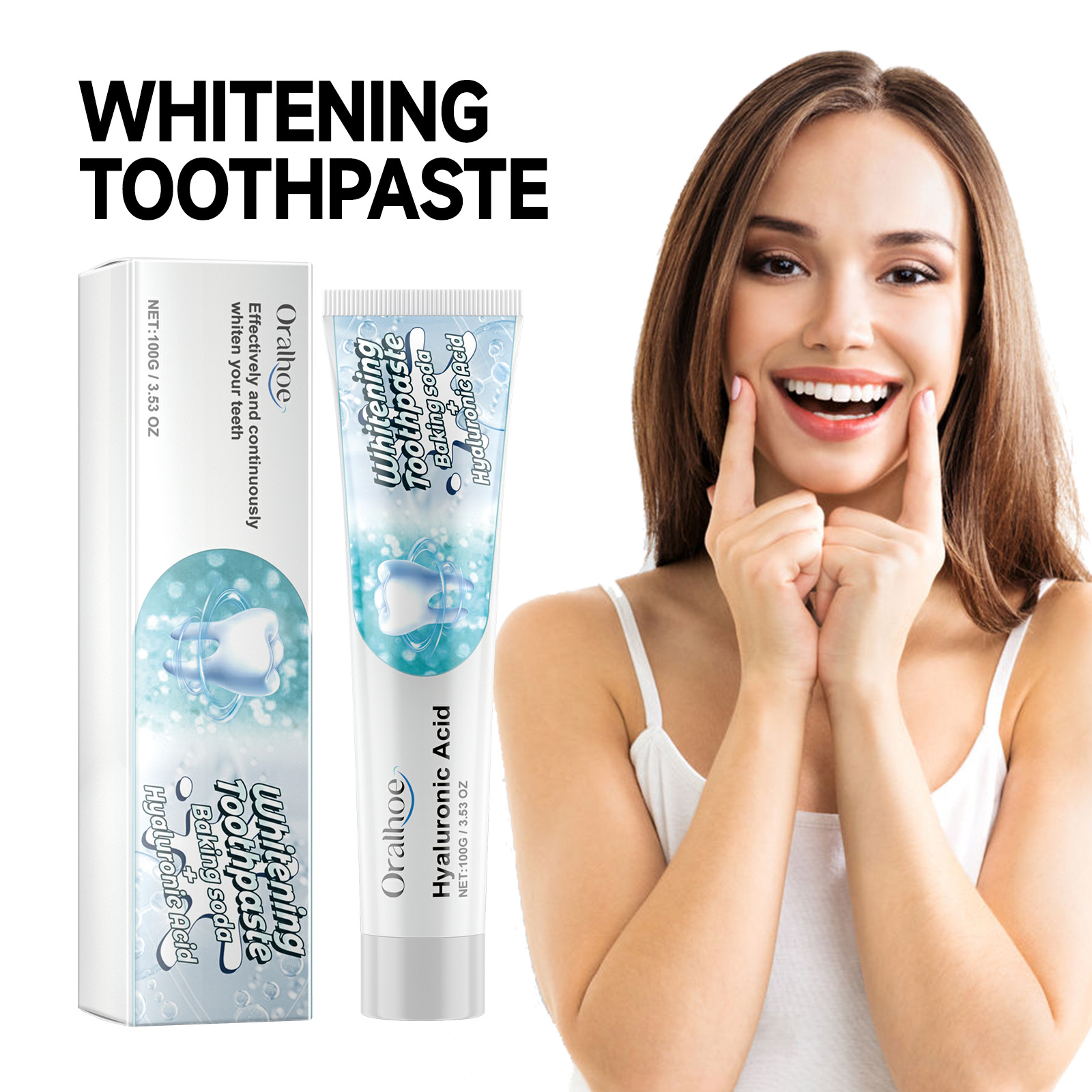 OralHoe hyaluronic acid bright white toothpaste tooth cleaning tooth…