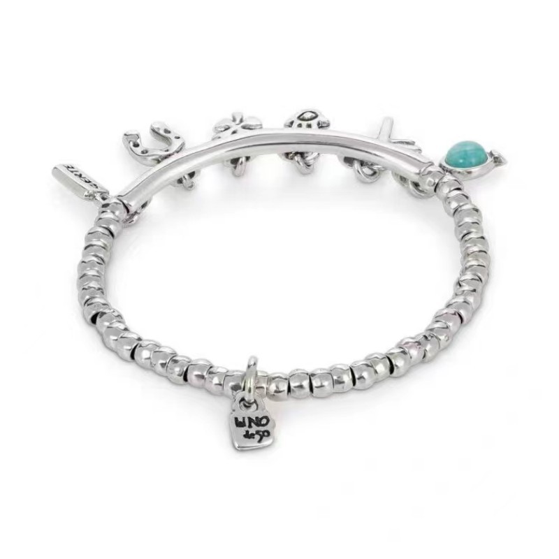 Sweet Insect Flower Turquoise Silver Plated Wholesale Bracelets display picture 2