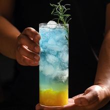 新款无铅玻璃杯鸡尾酒杯柯林果汁女生耐高温调酒杯商用酒杯子