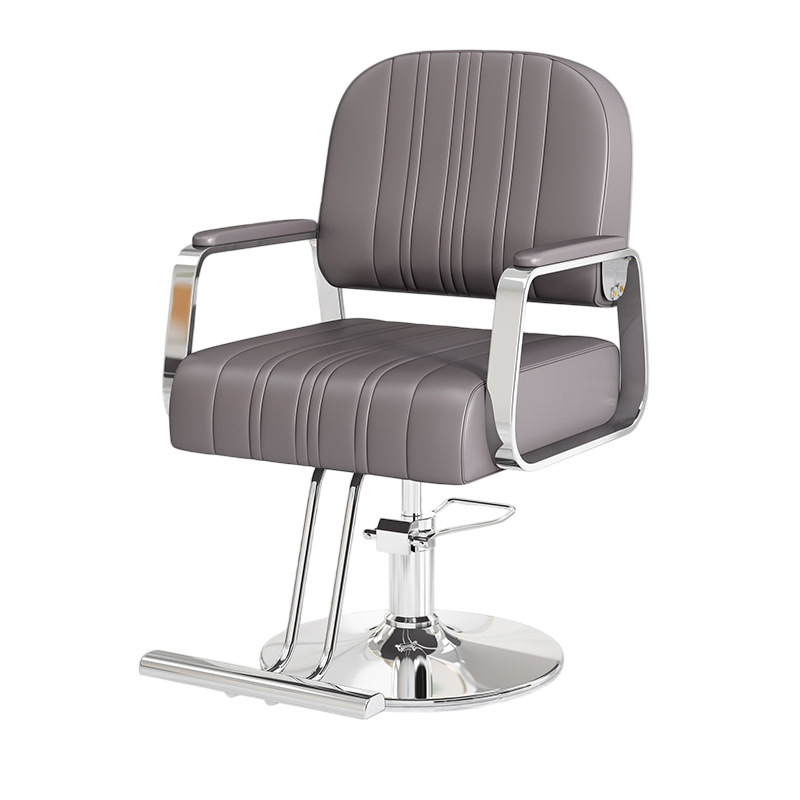 Silla de peluquería red silla de peluquería salón especial de acero inoxidable reposabrazos de elevación giratoria silla de corte de pelo ligera de lujo