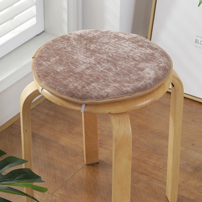 Cojín de silla de lino y algodón redondo de verano Cojín de silla de cuatro estaciones Cojín de asiento de esponja antideslizante Cojín de silla de oficina