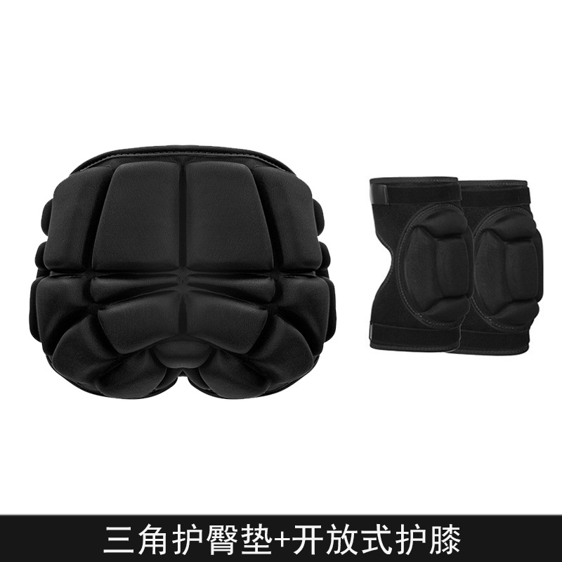 Almohadilla de cadera triangular rodilleras abiertas