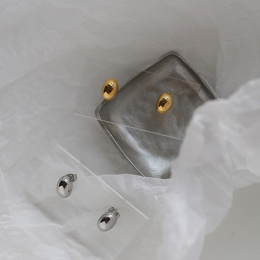 Geometric Pattern PVD Coated Real Gold Plated 18K Gold Geometric 304 Stainless Steel Fashion Waterproof Non Tarnish Ear Studs