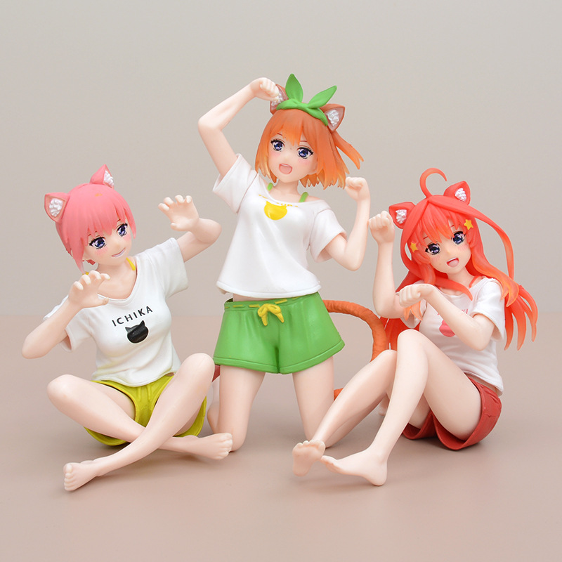 五等分的花嫁猫咪美少女居家服二次元手办模型二乃三玖景品摆件