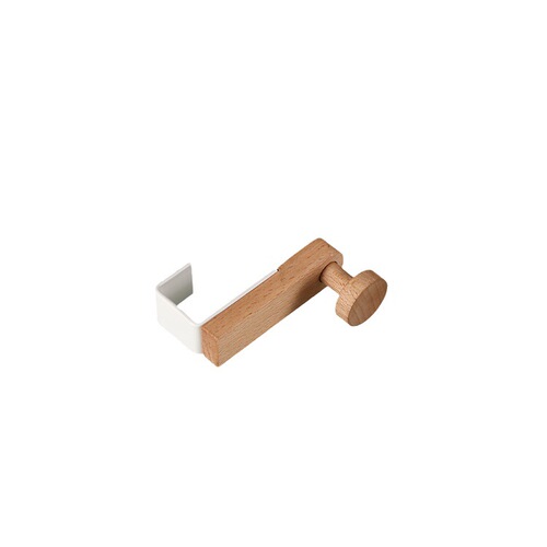 Japanese door hooks home iron cabinet door hooks metal wardrobe partition hooks iron-wood combination hooks
