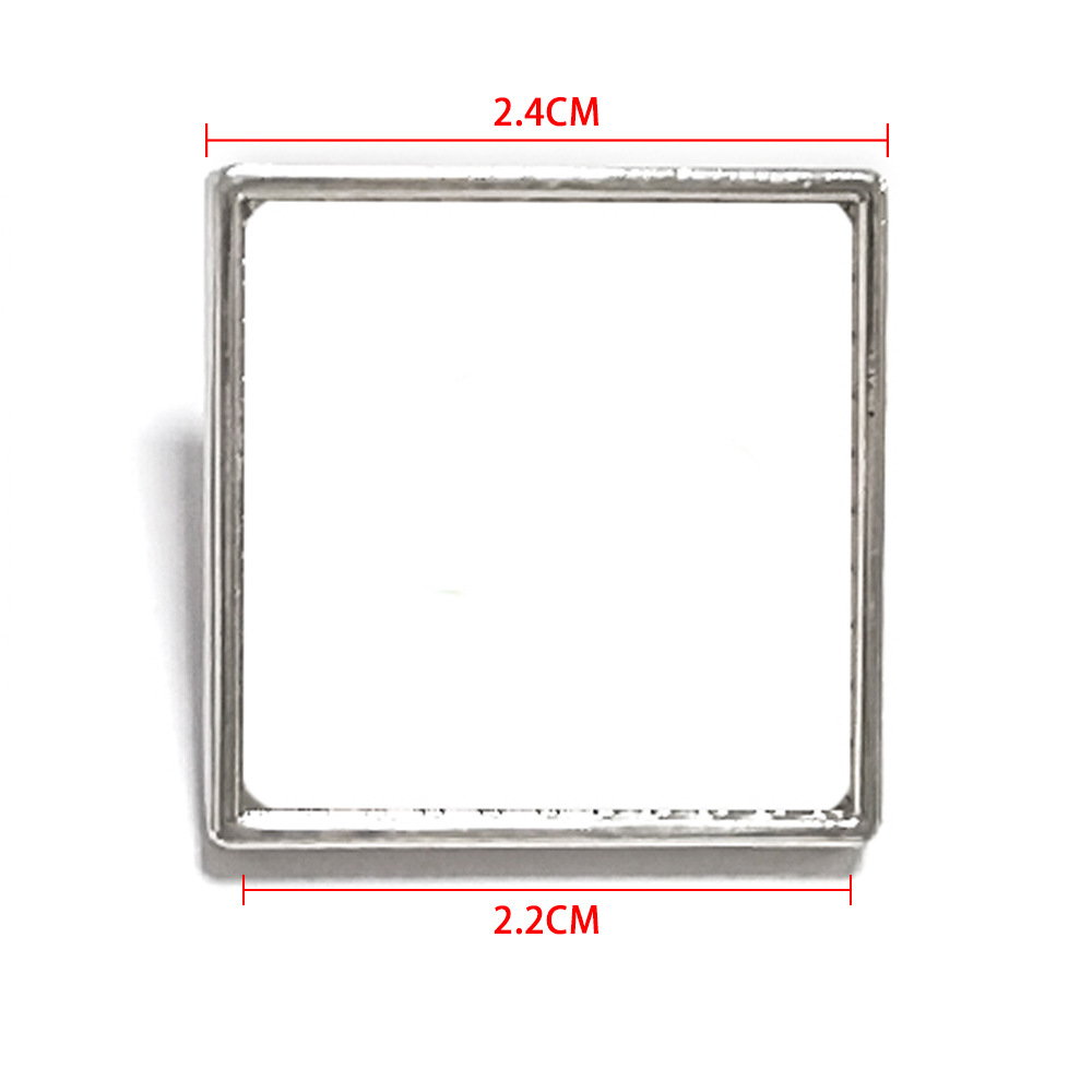 Insignia de transferencia térmica Insignia de acero inoxidable dibujo Insignia de bricolaje Insignia cuadrada de metal Empleado Tarjeta de trabajo empresarial