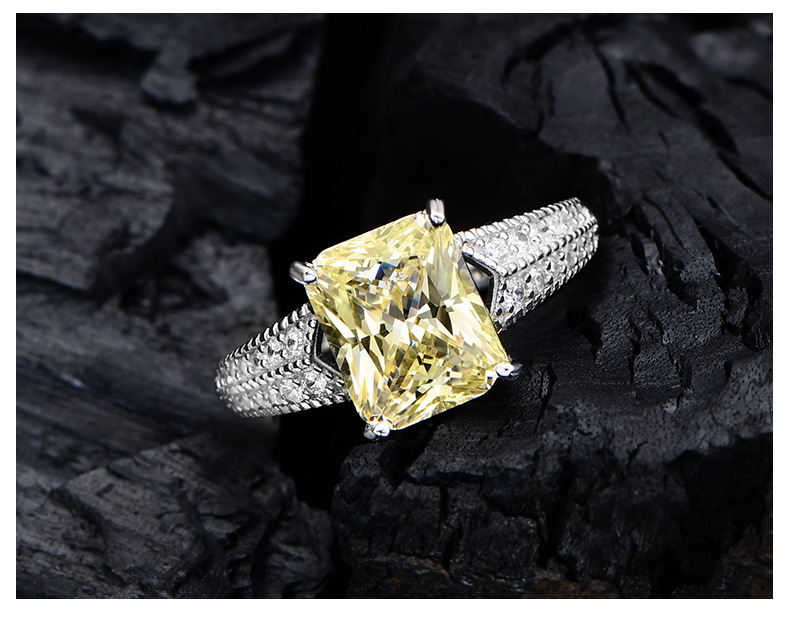 Fashion Geometric Sterling Silver Plating Zircon Rings 1 Piece