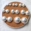 Earrings from pearl, hair accessory, phone case, pearl silver, wholesale