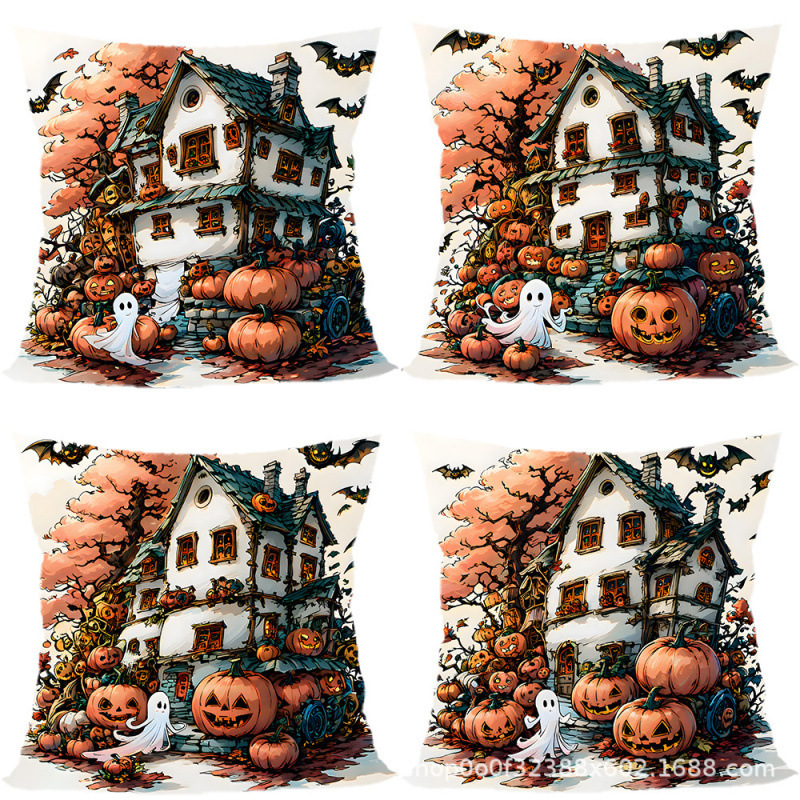 ZS クロスボーダー枕カバー temu 人気のハロウィンリネンぬいぐるみ正方形枕快適な枕 Amazon 卸売ウエスト|undefined