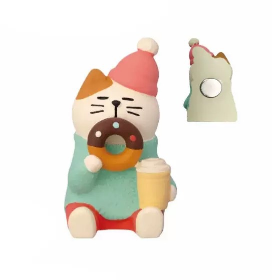 도넛 먹보 고양이 냉장고 자석