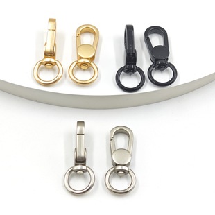 In-Stock 6mm Phone Lanyard Webbing Buckle DIY Bag Hardware Accessories with Screws Double-Hole Adjustable Matte Gold Dog Buckle