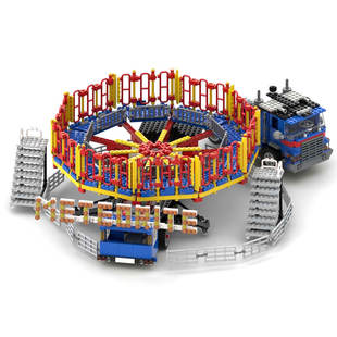 Строительные блоки трансграничные MOC-80218 Fairground Meteorite Ride-Aka Roundup или S