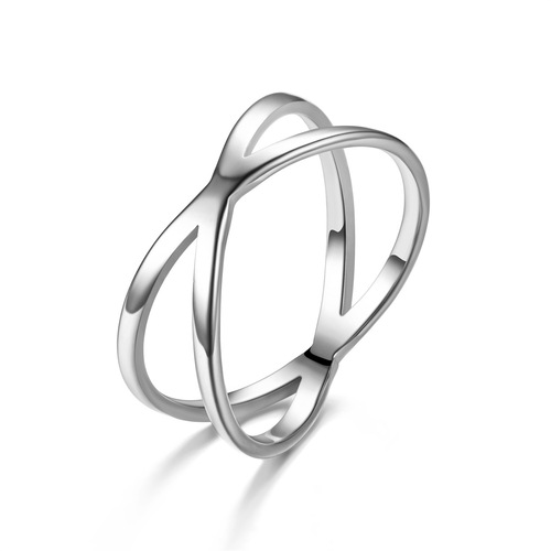 Cross-border Amazon stainless steel cross-holed ladies' ring, niche personalized titanium steel handmade jewelry wholesale