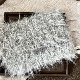 灰色云海DEN围巾手混线新柔软毛衣线手工DIY编织送男友节日礼物