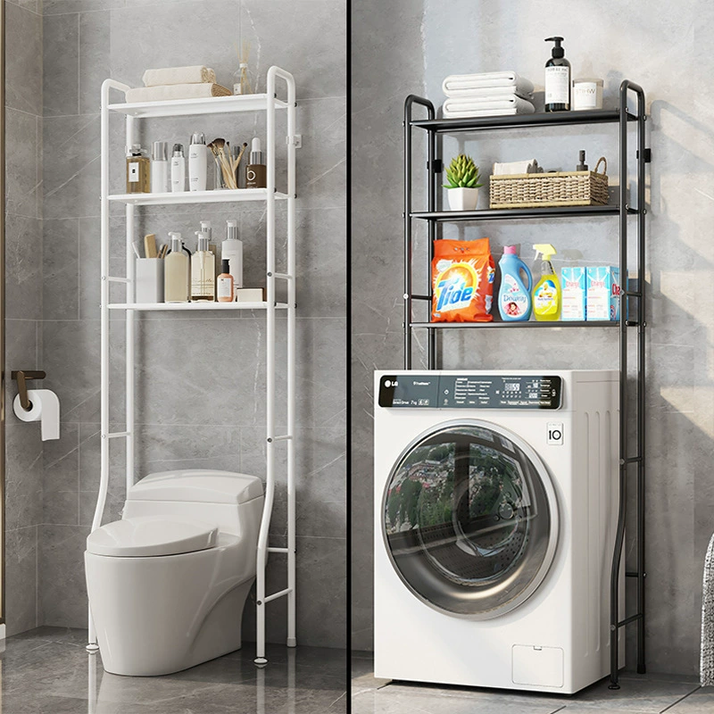 Стеллаж для унитаза Стеллаж для хранения ванной этаж Туалет Стеллаж для хранения стиральной машины без перфорации