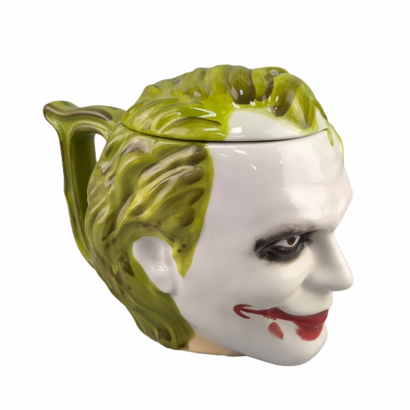 Halloween Dark Knight Taza de terror murciélago máscara de payaso Taza de agua de fiesta temática con tapa