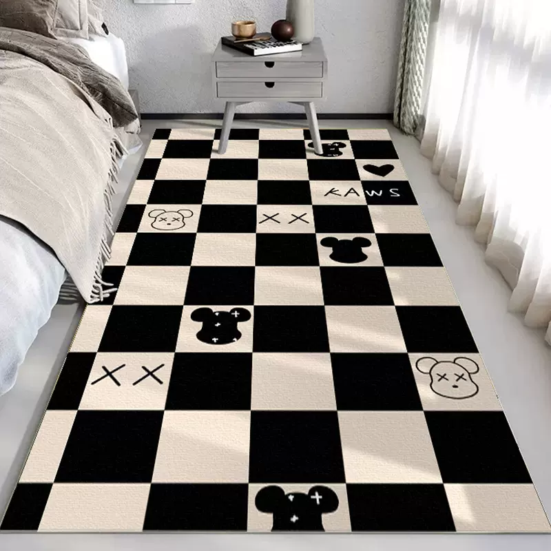 卡通卧室地毯床边毯超酷水晶绒地毯儿童房垫子家用阅读区房间地垫