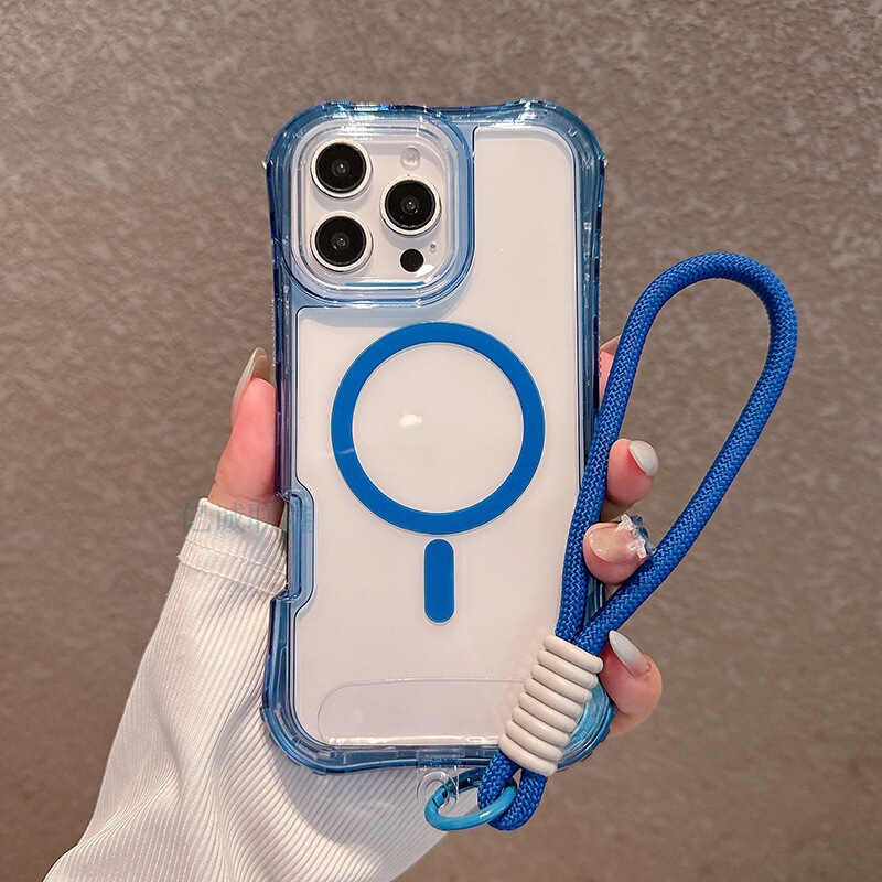 适用苹果17promax透明磁吸手机壳iPhone17air三合一防撞16E挂绳壳|undefined