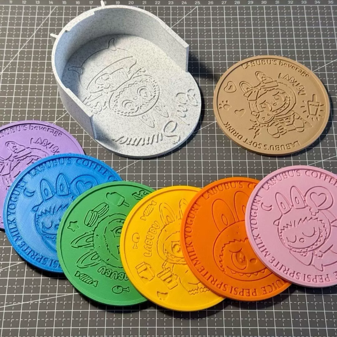 labubu拉布布隔热杯垫防滑耐高温餐垫防水创意卡通软胶桌垫碗锅垫