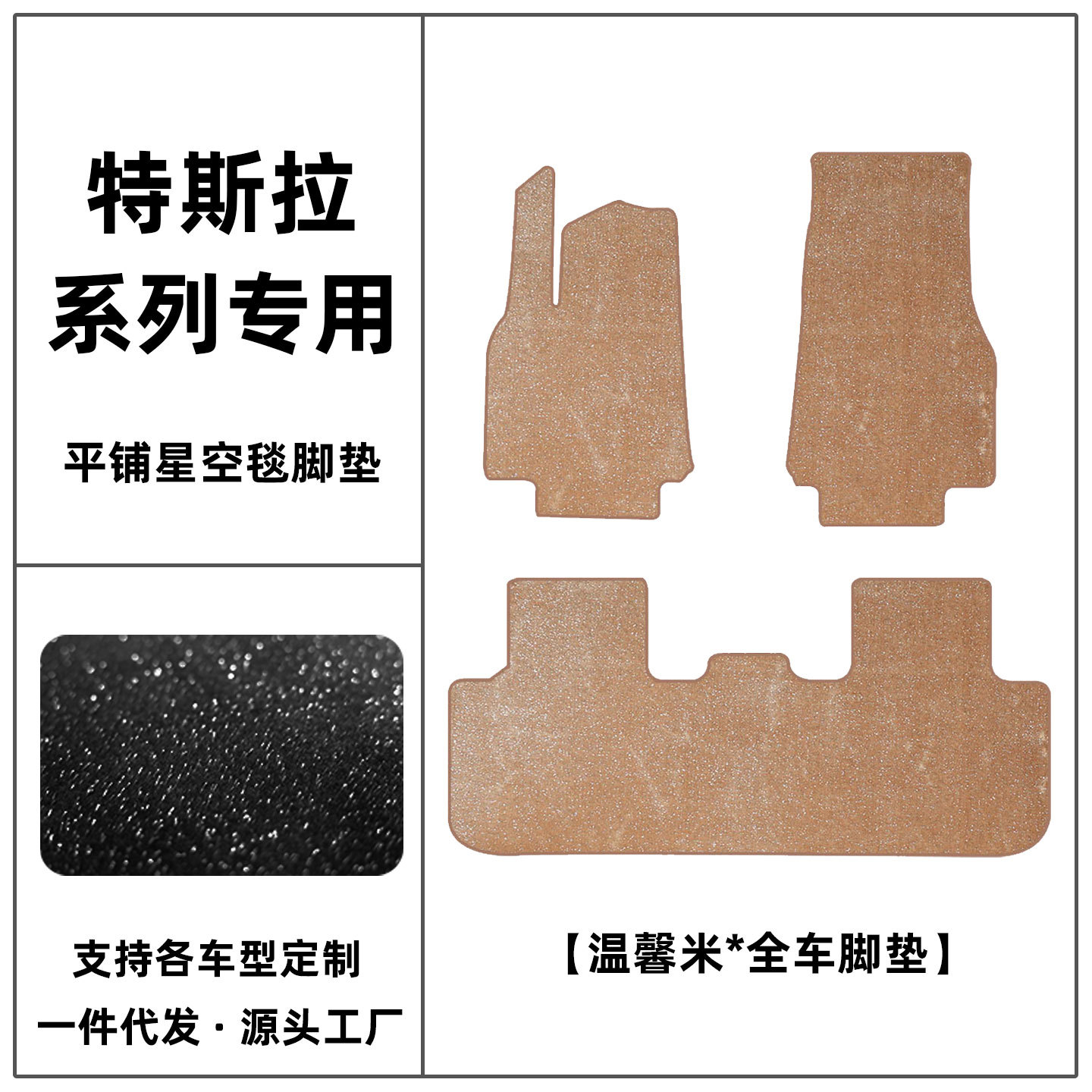 Suitable for Tesla Model Y car floor mats, Model 3 starry sky blanket, and Model YL interior modification and protection