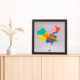 Little Red Book Time Fragment Storage Photo Frame Concert Ticket Ticket Travel Postcard Ticket Map Display Frame